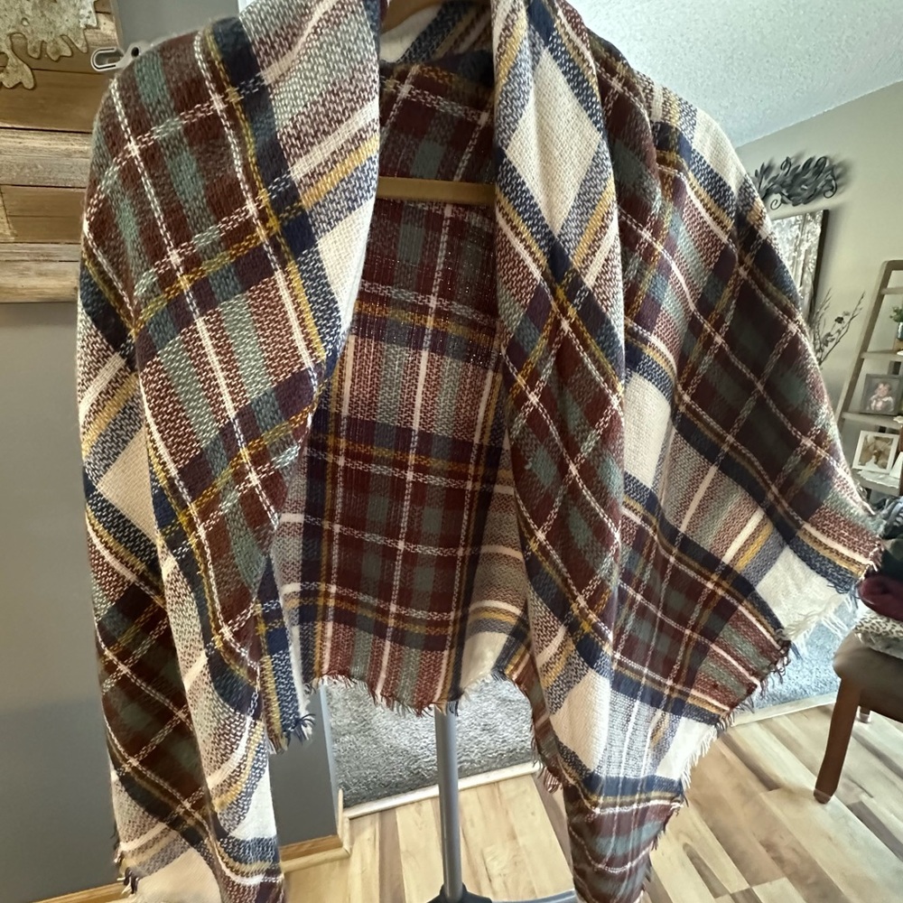 Plaid Blanket Scarf
